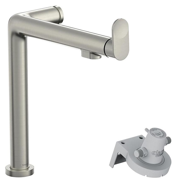 Смеситель для кухни Hansgrohe HG Aqittura M91 240 1j 76804800 с подключением к фильтру питьевой воды, сталь