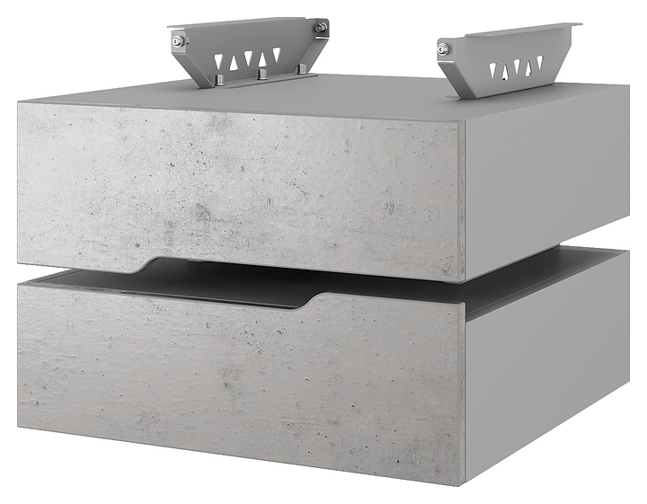 Тумба подвесная КОБОР T-2 aluminum/chicago