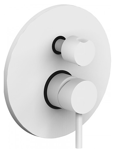 Смеситель для ванны с душем Paffoni Light LIG018BO белый матовый