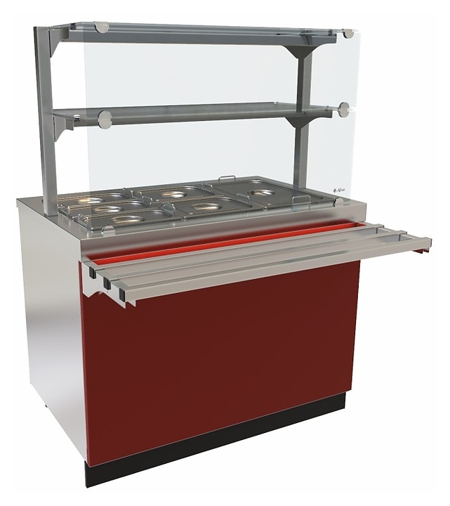 Прилавок-мармит Abat ЭМК-70Е-02 для вторых блюд бордо