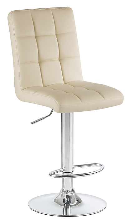 Стул барный DOBRIN 5009-LM-N KRUGER (кремовый, хром) 2 шт.