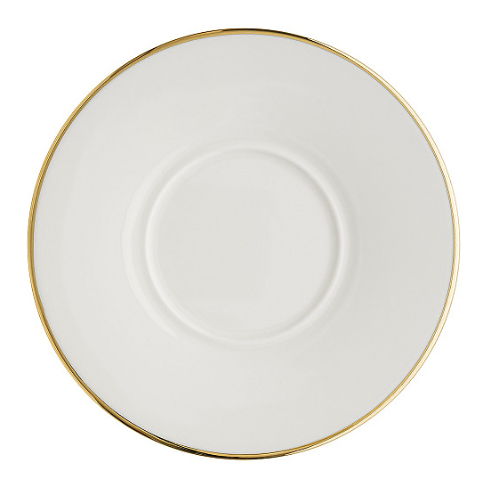 Блюдце Bonna Золотая линия Нит 75510 d 120 мм белый