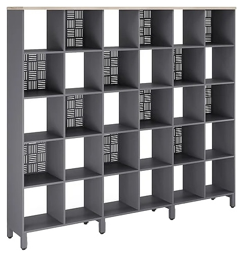 Стеллажная система КОБОР SQ-5X6 graphite/natural