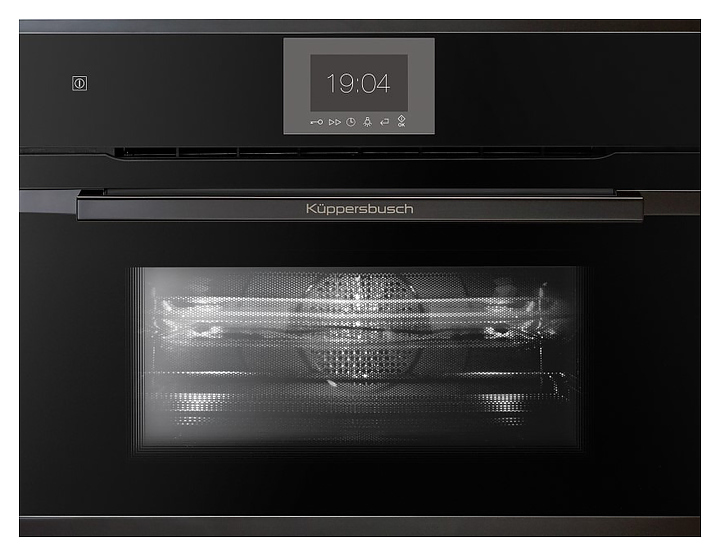 Духовой шкаф с микроволнами Kuppersbusch CBM 6550.0 S6  Black Steel 3400 Вт 43 л 595х559х454 мм черный