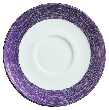 Блюдце чайное Arcoroc Brush L0782 14 см, бело-сиреневое