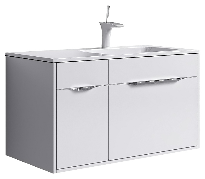 Тумба Aqwella Malaga Mal.01.09/R 91,4 см, белый