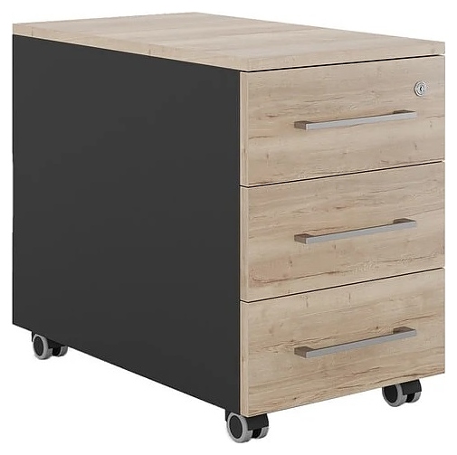 Тумба мобильная КОБОР TМ3-40/50 black/natural