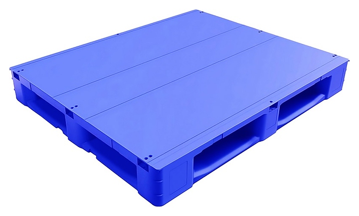 Паллет универсальный ТАРА.РУ IR 1210S-5R 1200х1000х157 мм (сплошной на 5 полозьях) синий