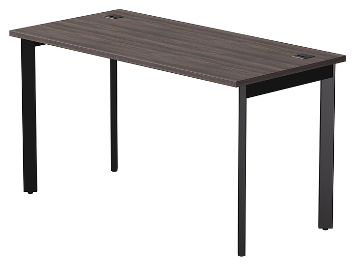 Стол офисный Everprof EVO 1380х670х755 мм (ЛДСП / металл) опоры 45гр, дуб пасадена / черный