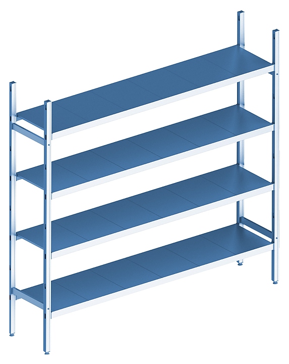 Стеллаж модульный базовый POLAIR LOAD.ME INOX 16AL.4IN50.06B