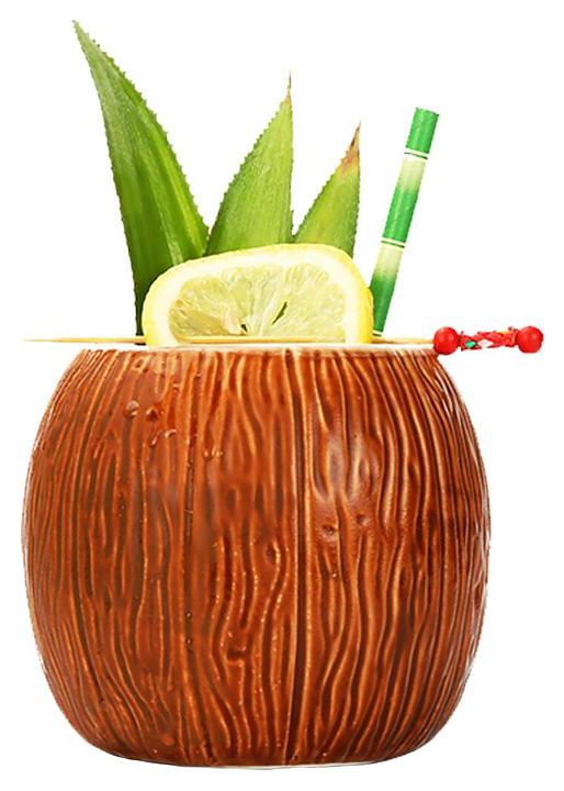 Стакан для коктейлей P.L. Barbossa Tiki TIKI0022 500 мл d=10,2 см h=9 см (керамика) коричневый