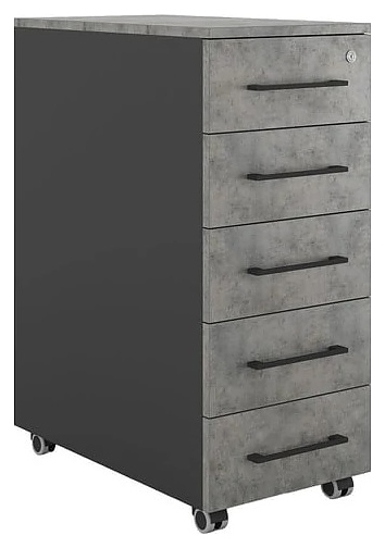 Тумба мобильная КОБОР TМ5-40/60 black/chicago