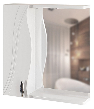 Шкаф зеркальный Mixline Лима-65 65х70 см с подсветкой, левый