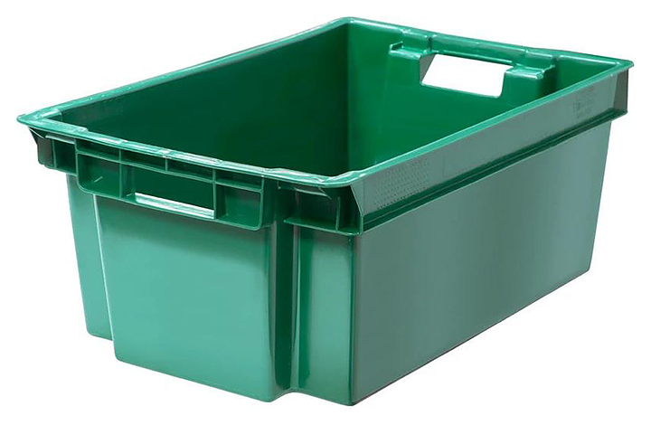Ящик для овощей и фруктов ТАРА.РУ 125-2 600х400х250 мм зеленый