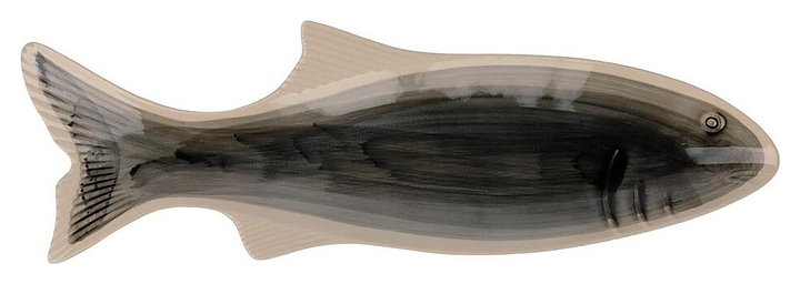 Блюдо сервировочное P.L. Proff Cuisine Gray Fish Frutti di Mare QB23085002 47х15 см h=3,5 см (керамика)