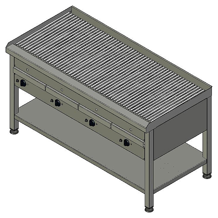 Гриль газовый лавовый Вулкан BPD 04 «Липари»