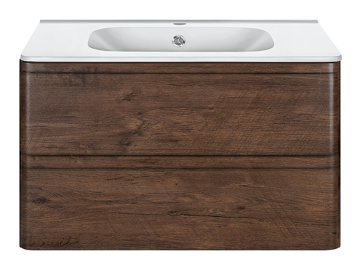 Тумба под раковину Vincea Vico 800 R.Wood 79х46,6 см, подвесная, темное дерево