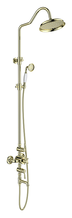 Душевая система термостатическая Aquatek Классик AQ2543PG полированное золото