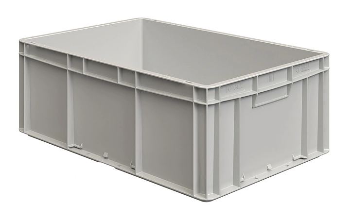 Ящик-евроконтейнер iPlast ЕС-6422.4 600х400х220 мм светло-серый