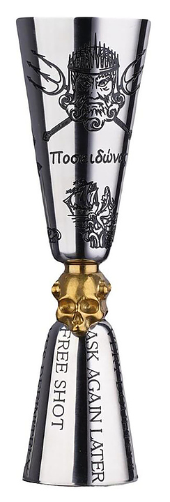 Джиггер P.L. Barbossa Bad Guys Bar Mixology-7 Golden Skull
