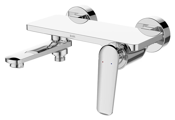 Смеситель для ванны и душа настенный IDDIS Dash DASSB00i02WA с полкой