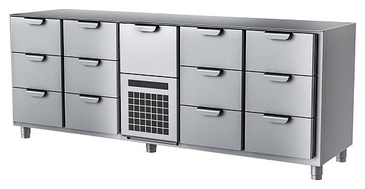 Стол холодильный HappyChef TC B 3-3-CBR-3-3 без столешницы