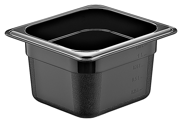 Гастроемкость Gastroplast GNPP-16100/B GN 1/6-100 (176х162х100) 1,25 л полипропилен черная