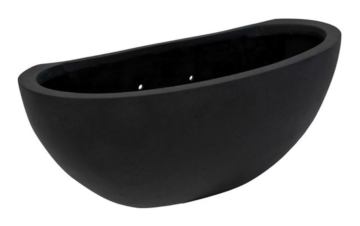 Кашпо настенное Pottery Pots Mini dorant wally (43х17,5х16,5 см) черное матовое