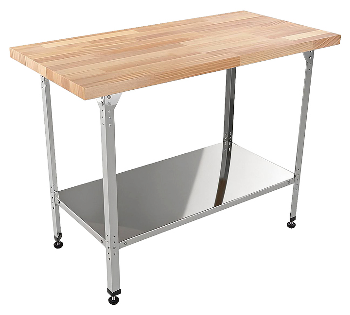 Стол кондитерский Мебель Фронт Профи СКПП 800x900x860 мм, полка сплошная, береза