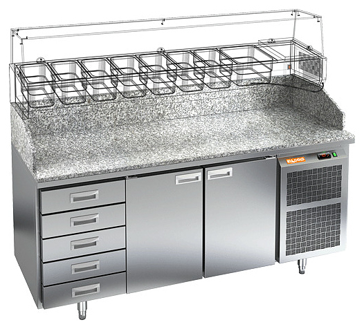 Стол для пиццы HICOLD PZ4-11/GN (без витрины)