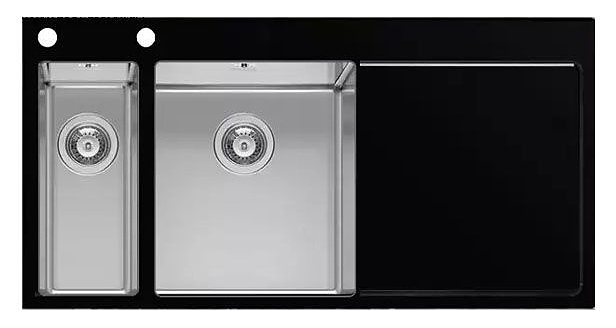 Кухонная мойка Imenza Instinct 1 1/2B 1D черная, левая