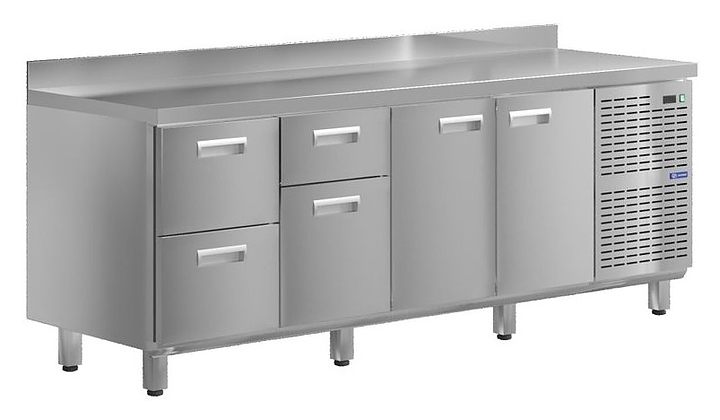 Стол холодильный KAYMAN КСХ-2411/60 (2 двери, 4 ящика)
