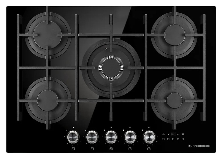 Варочная панель газовая Kuppersberg FG 78 B черное стекло