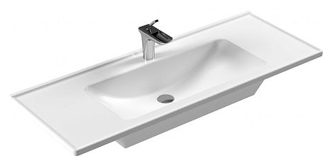 Раковина врезная на столешницу SEREL 3039 120х46х16,5 см, фарфор, белая