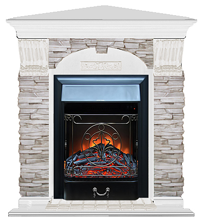 Камин Glenrich Арочный Majestic BL Мисхор белый угловой