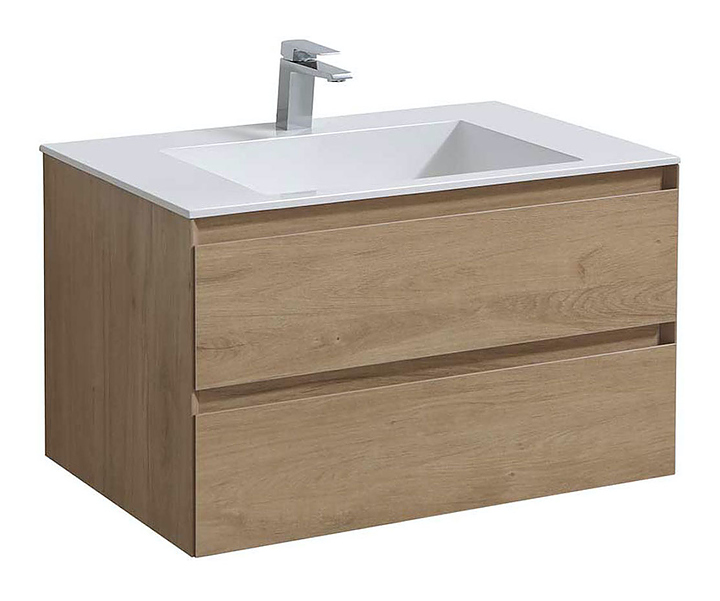 Тумба под раковину Vincea Luka 800 N.Oak 79,2х47,6 см, подвесная, натуральный дуб
