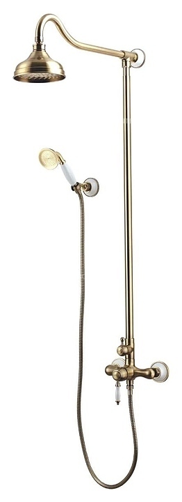 Душевая стойка LEMARK Villa LM4860B, с верхней душевой лейкой 