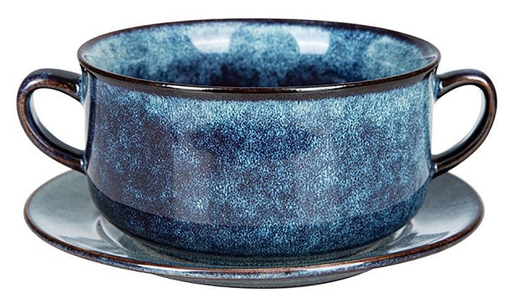 Пара бульонная Corone Celeste HL935880+HL935890 400мл синяя