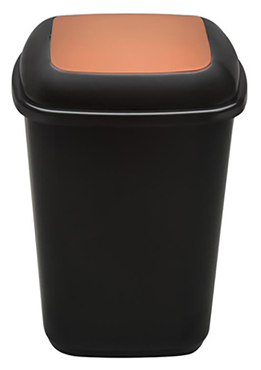 Контейнер для мусора PLAFOR Quatro Bin 28 л черный, коричневый