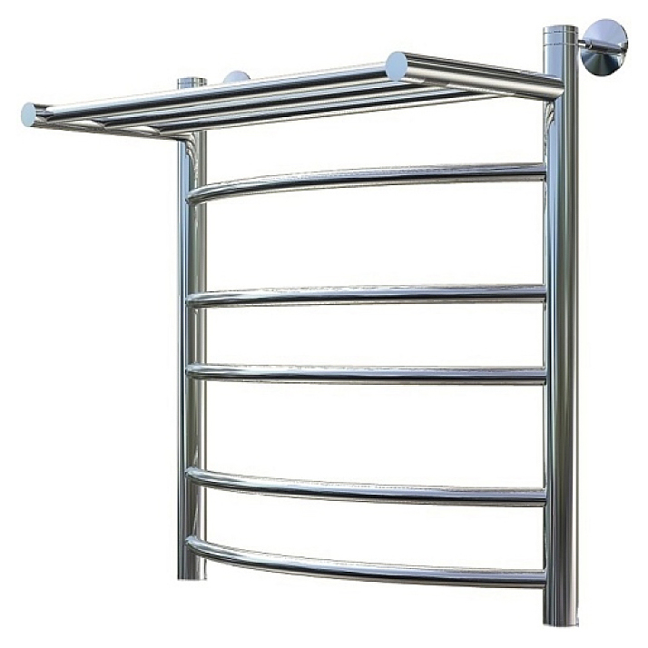 Полотенцесушитель водяной с полочкой Тругор Приоритет НК 3 П 60х50 см (без углов), хром