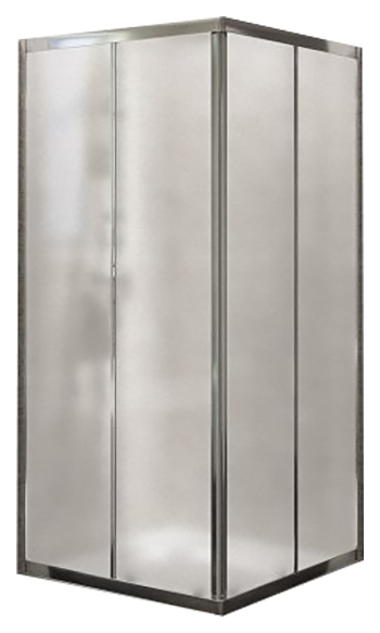 Уголок душевой BelBagno DUE-A-2-90-P-Cr 90x90x190 см, стекло рифленое