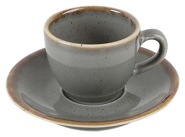 Блюдце для кофейной чашки Porland Seasons 122112 120 мм темно-серое