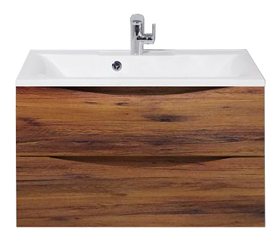Тумба с раковиной BelBagno MARINO-800-2C-SO-RC-P + BB800/450-LV-MR-PR перелив слева, дуб килледжио
