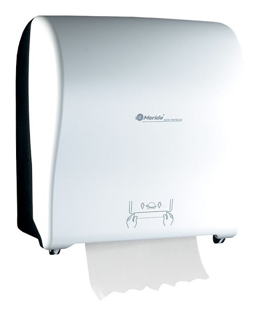 Диспенсер для бумажных полотенец Merida SOLID CUT MAXI CJB305 черно-белый глянцевый