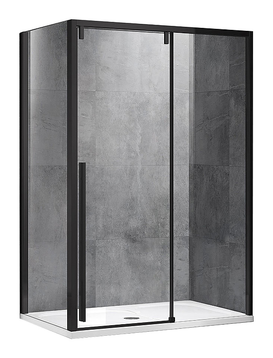 Уголок душевой Vincea Lugano VSR-1L9013CLB-1 130х90 см, прозрачное стекло, черный