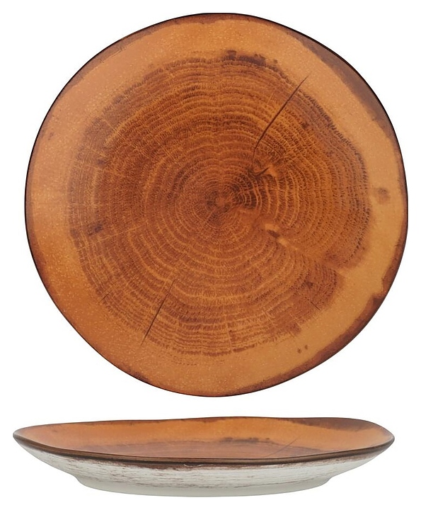 Тарелка P.L. Proff Cuisine WM 246121 Wood Fusion d=21 см h=2,8 см (фарфор)