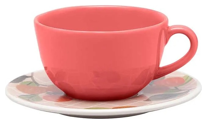 Чайная пара Oxford UNNI Shape PIQUENIQUE 127272 AY04-5823 (чашка 200мл и блюдце 14см)