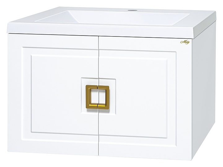 Тумба под раковину Misty Галвер-80 79х45 см, подвесная, белая