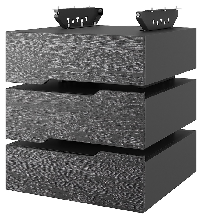 Тумба подвесная КОБОР T-3 black/glazed