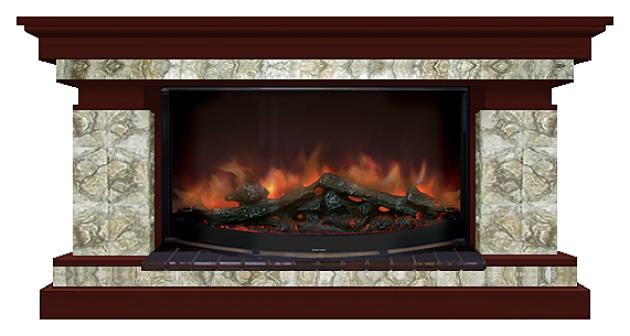 Камин Glenrich Брайтон R 86 Карелия красное дерево